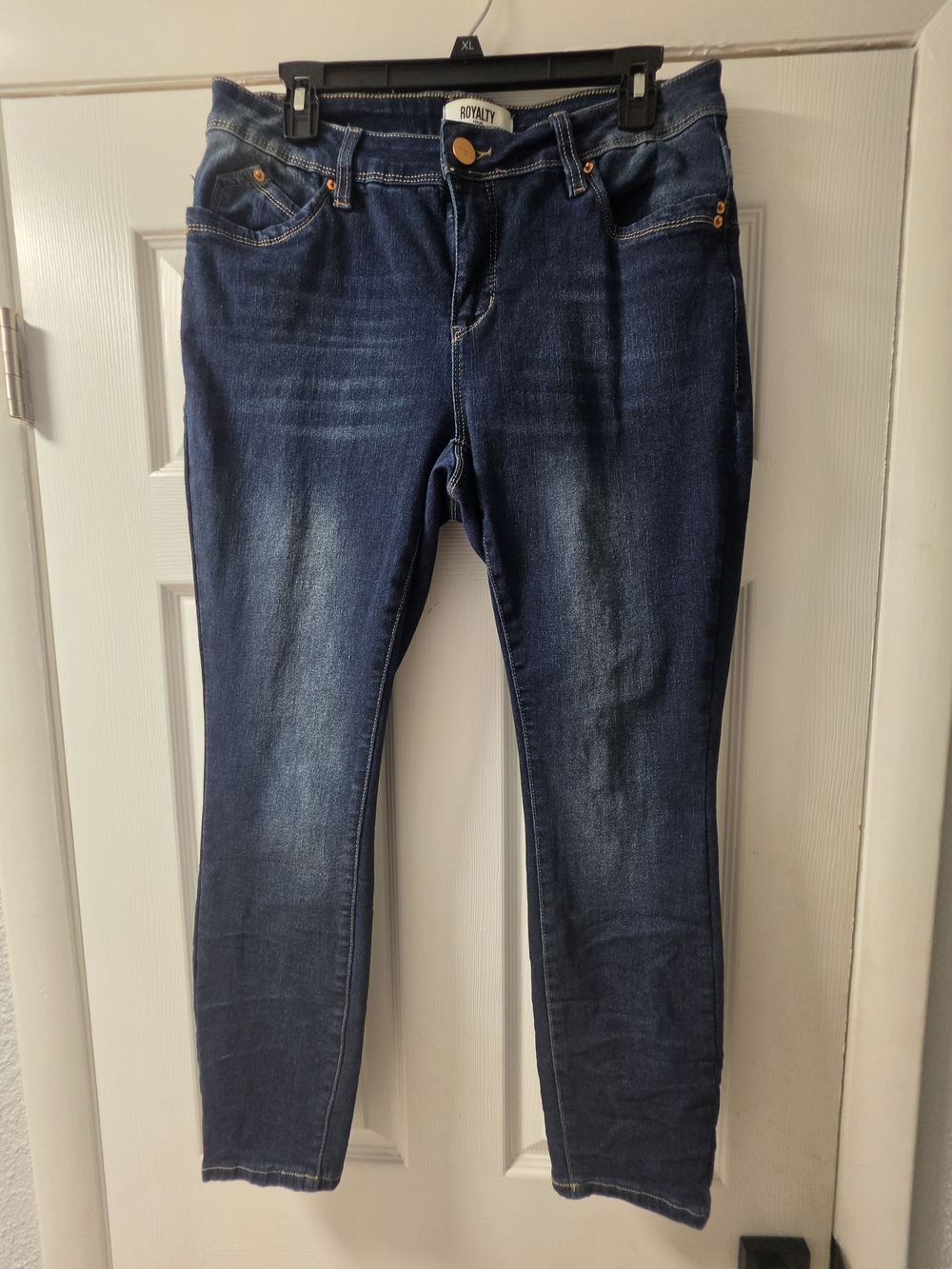 Royalty For Me Navy Blue Slim Stretch Skinny Jeans